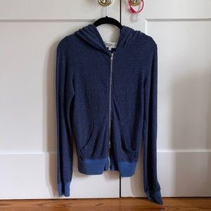 Wildfox zip up navy sweatshirt